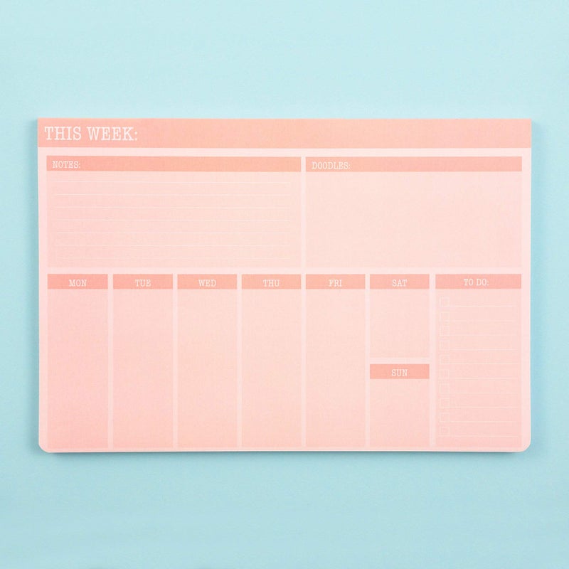 Yoobi | Weekly Calendar Planner Notepad | 60 Sheets | Blush (YOOB4192677) - Image 3